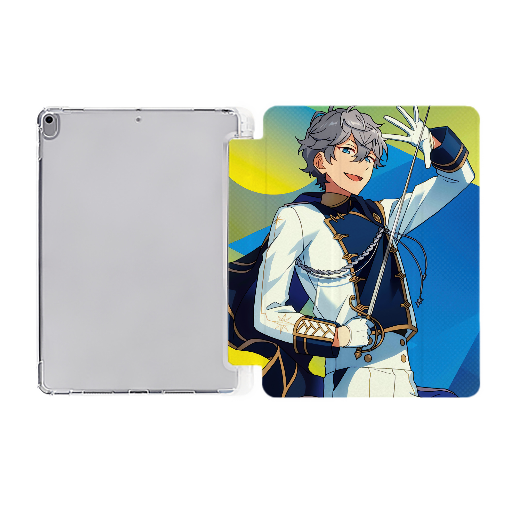 （画像用） あんさんぶるスターズ! Ensemble Stars IPad ケース ペン収納付き 三つ折りスタンド PUレザー×シリコン 対応機種9.5/10.5/10.9インチ
